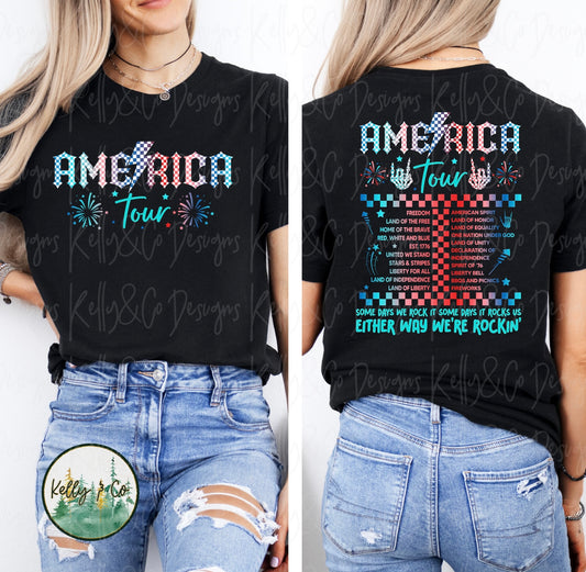 America Tour Back and Front